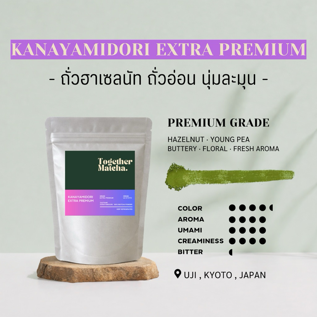 KANAYAMIDORI โทนถั่ววอลนัท หอมดอกไม้ เกรดพิธีชงชา|เกรดเอ็กซ์ตร้าพรีเมียม CEREMONIAL|EXTRA PREMIUM MATCHA Together Matcha ราคา ถูกที่สุด ดีลบีเคเค แกลเลอรีภาพที่ 3