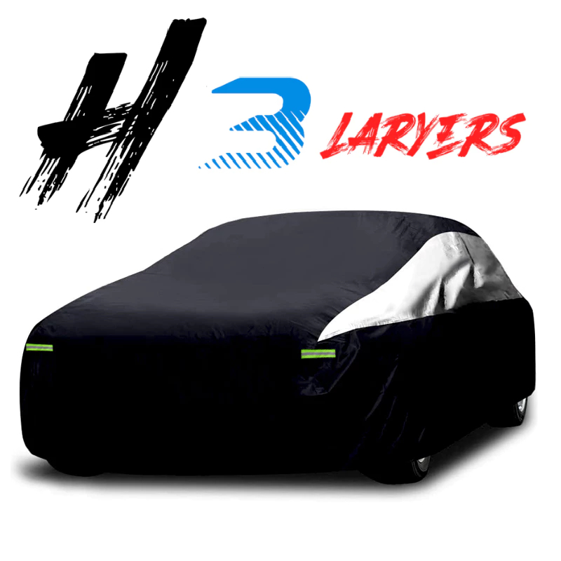 ผ้าคลุมรถยนต์ หนา3ชั้น ไม่ติดสีรถ ทนพิเศษ กันรอย กันแดดUV ฝน ฝุ่น ผ้าคลุมรถเก๋งผ้าคลุมรถผ้าครุมรถเก๋งรุ่นอัปเกรดหนาพิเศษ