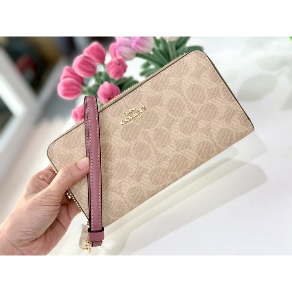 ✨ผ่อน0%-แท้100%✨ กระเป๋าสตางค์ใบยาว กระเป๋าสตางค์ใบยาวซิปรอบ Long Zip Around Wallet  CW778 c4452