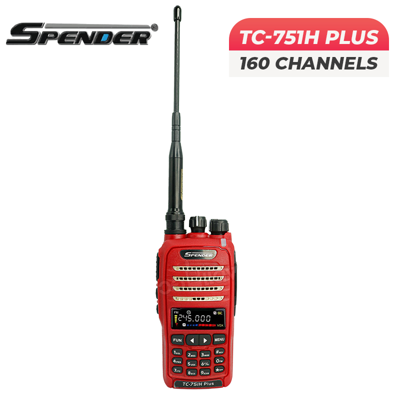 Spender รุ่น TC-751 H Plus วิทยุสื่อสาร 5 วัตต์ ส่งแรง วอแดง ออกทริป มีทะเบียน 160 ช่อง ถูกกฎหมาย wallred