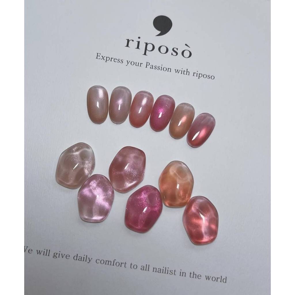 เซตสีเล็บเจลRIPOSO🇰🇷 'Pulling Pink Mood' 6 สีCateye ของแท้นำเข้าจากเกาหลี🇰🇷 พร้อมส่ง