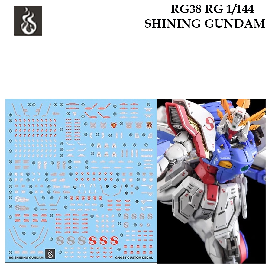 ดีคอลน้ำ [GHOST] RG 38 / RG 38A SHINING GUNDAM RG 1/144 WATER SLIDE DECAL RG38 /RG38A