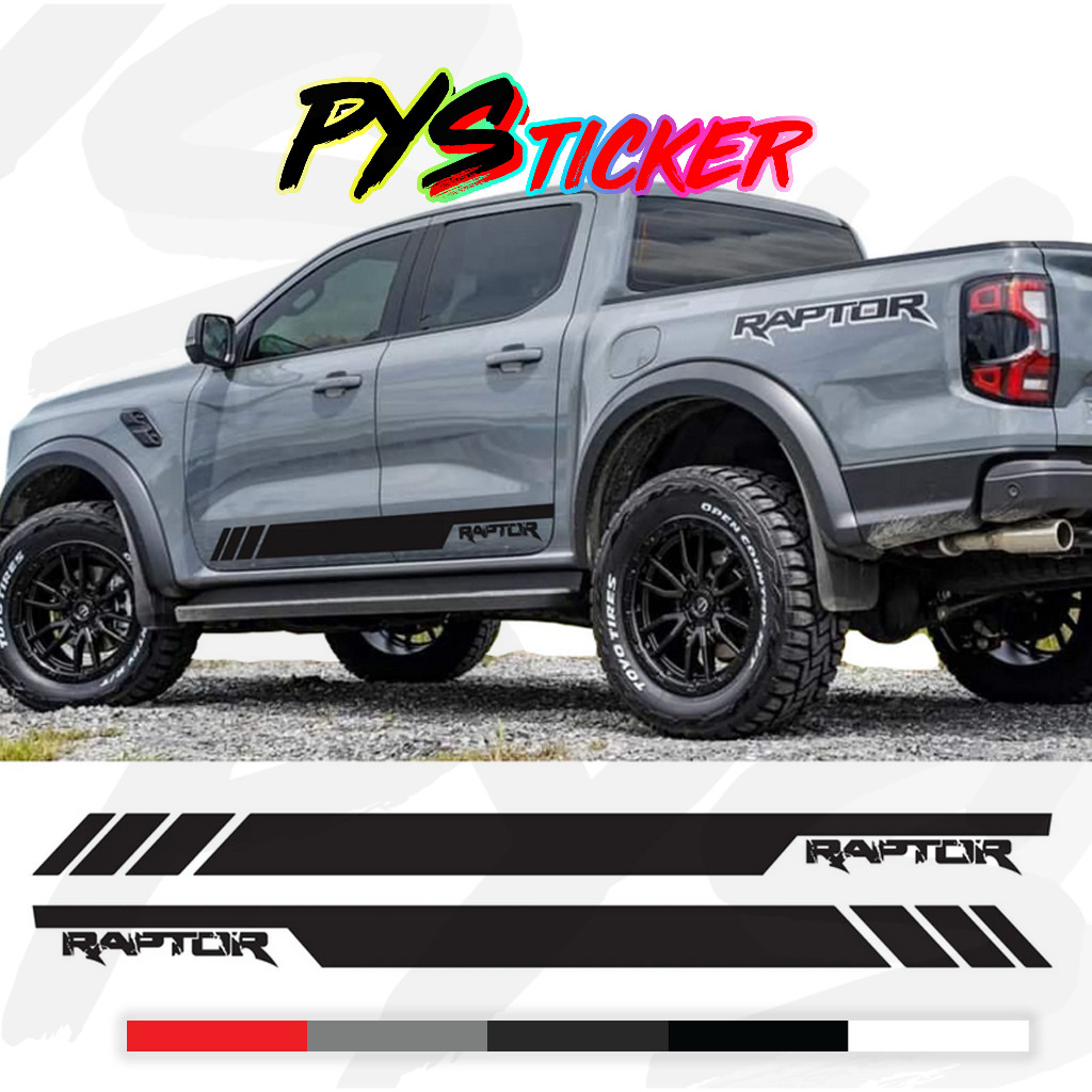 Raptor สติ๊กเกอร์แต่งข้างรถยนต์กระบะ Ford Ranger raptor 1 ชุด ซ้าย ขวา