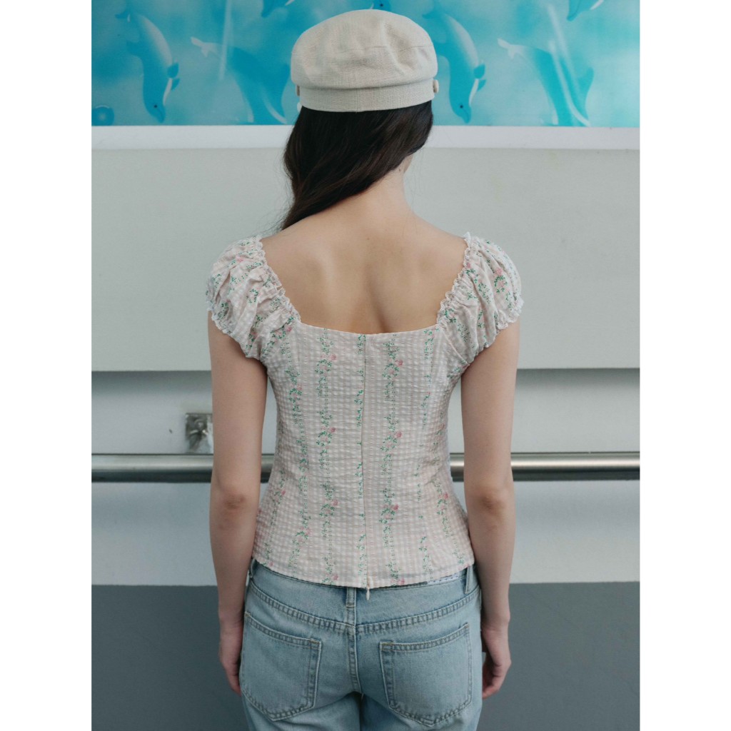 STYLIST x Brinkkty -Stylist-Blouses-Luna-007  -  เสื้อปาดไหล่แขนตุ๊กตา รูปที่ 5