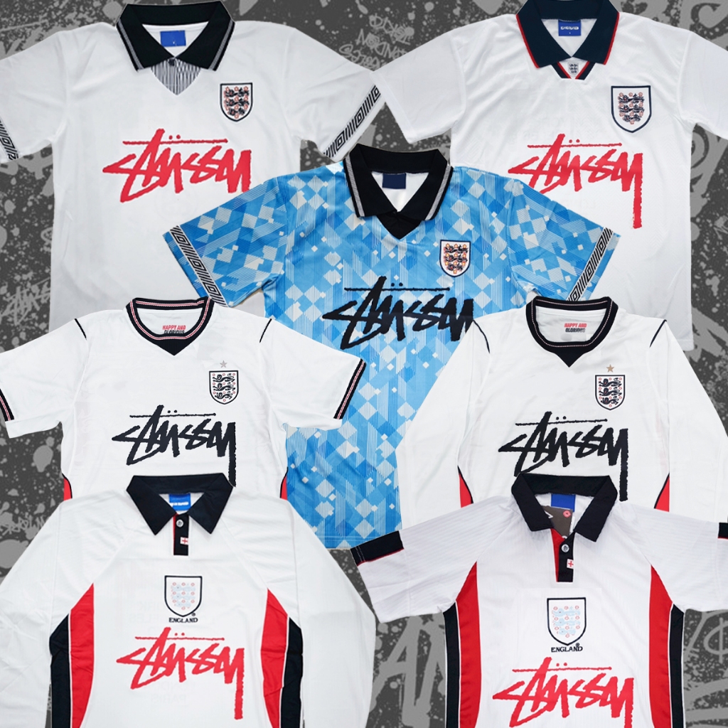 เสื้อฟุตบอลวินเทจ /ล่าสุด รวมทีมoังกฤษ X Stussy ไซส์ S-2XL