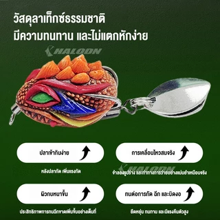 กบยาง กบยางตกปลาช่อน 3.3cm 6g ใบหลิวคู่ ตกปลาช่อน เหยื่อปลอมตก จับติดง่าย กันสวะ