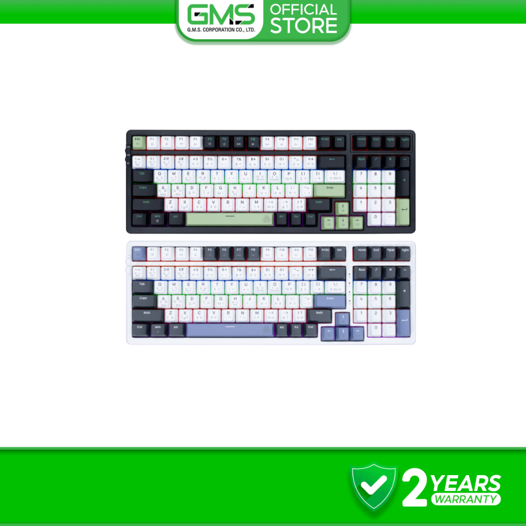 [ประกัน 2 ปี] EGA CMK9 คีย์บอร์ดไร้สายใช้งาน 3 โหมด ขนาด96% Hot Swap 3 Pin Mini RGB