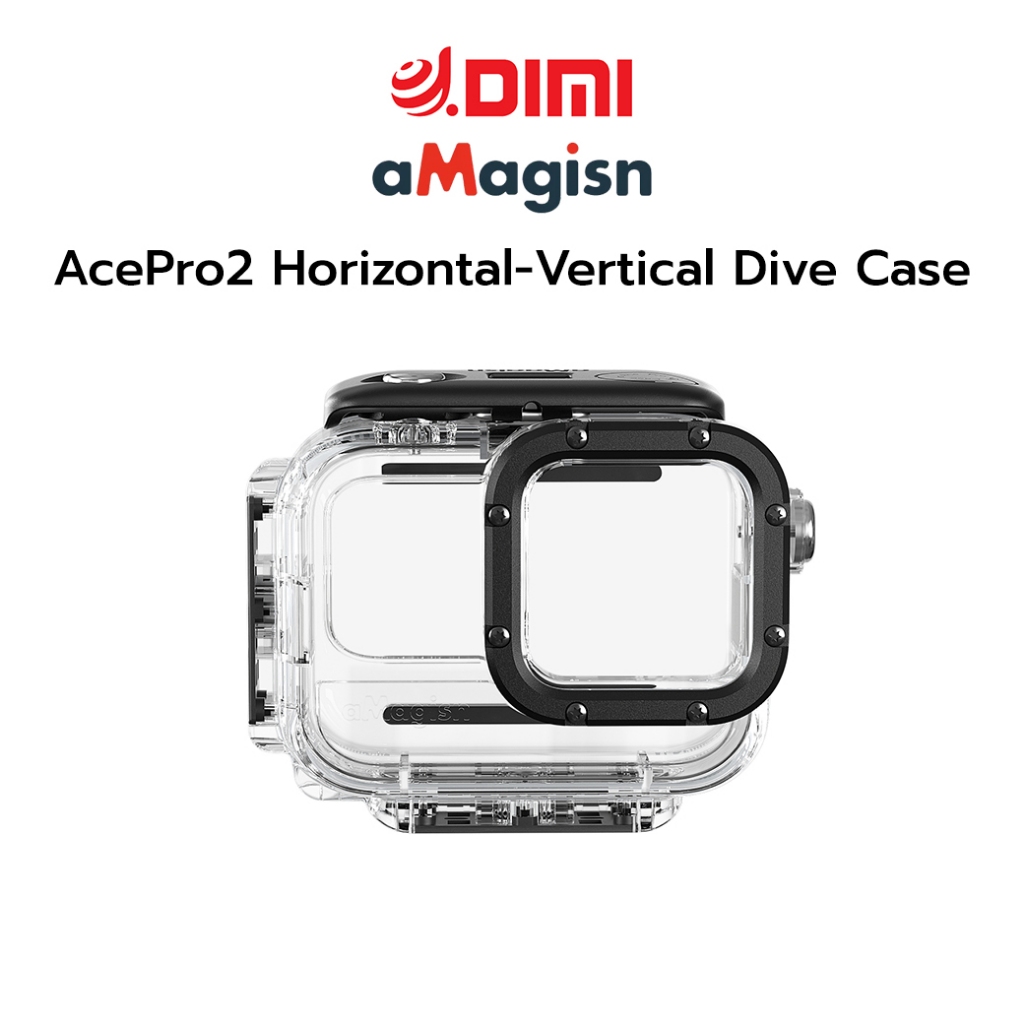 aMagisn Ace Pro2 Horizontal-Vertical Dive Case เคสกันน้ำ สําหรับ Insta360 AcePro2 รับประกัน 1 ปี - DIMI