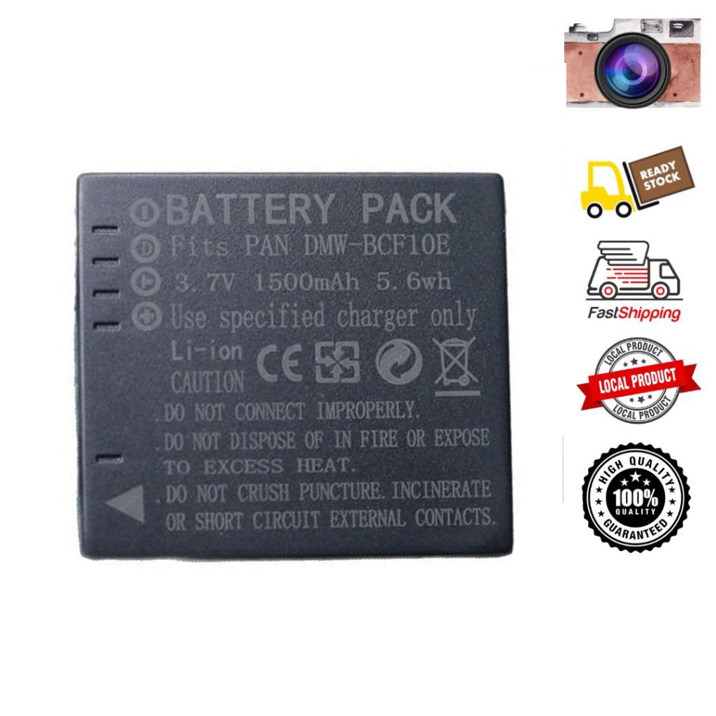 DMC-BCF10E แบตเตอรี่ เหมาะสำหรับกล้องพานาโซนิค FH22 FH1 FS15 FH3 CGA-S / 106D FP8