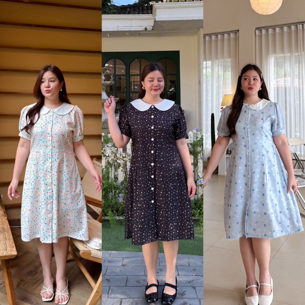 (❤️อกถึง 50") Skylette Dress เดรสสาวอวบ ชุดสาวอวบ