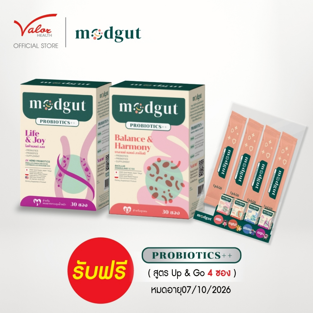( 2แถม4 ) Modgut probiotics ++ 2 กล่อง แถมฟรี Modgut probiotics ++ 4 ซอง(สูตรUP&GO)