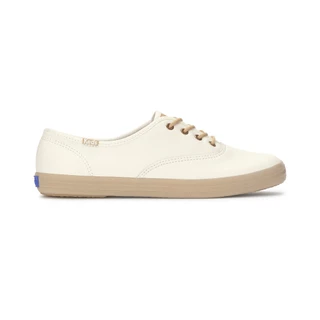 KEDS รองเท้าผ้าใบแบบผูกเชือก รุ่น CHAMPION LUXE LEATHER ROUND LACES สีขาว ( KW-CHAMP-7B-101 )