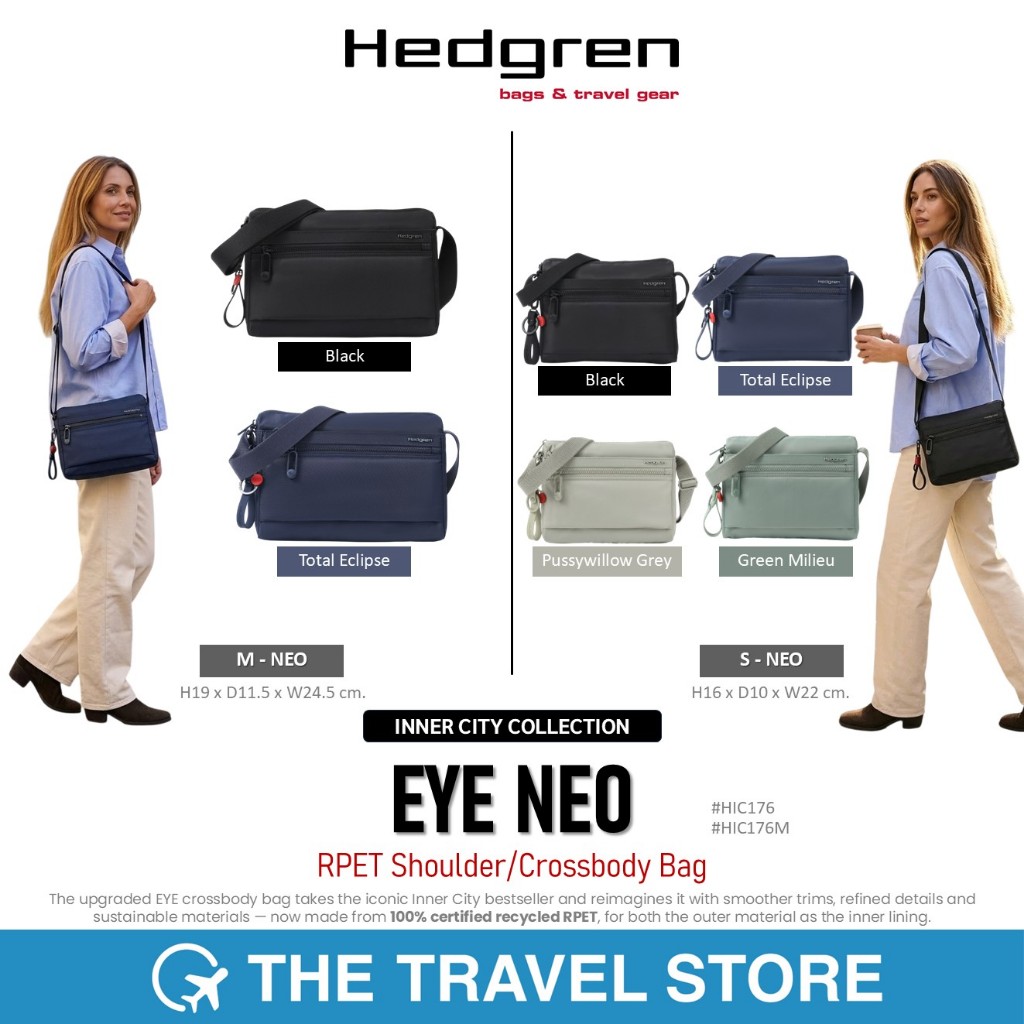 Hedgren EYE NEO (S/M) Shoulder/Crossbody Bag (HIC176 | HIC176M)  กระเป๋าพาดหัวไหล่ สะพายข้าง ผู้หญิง