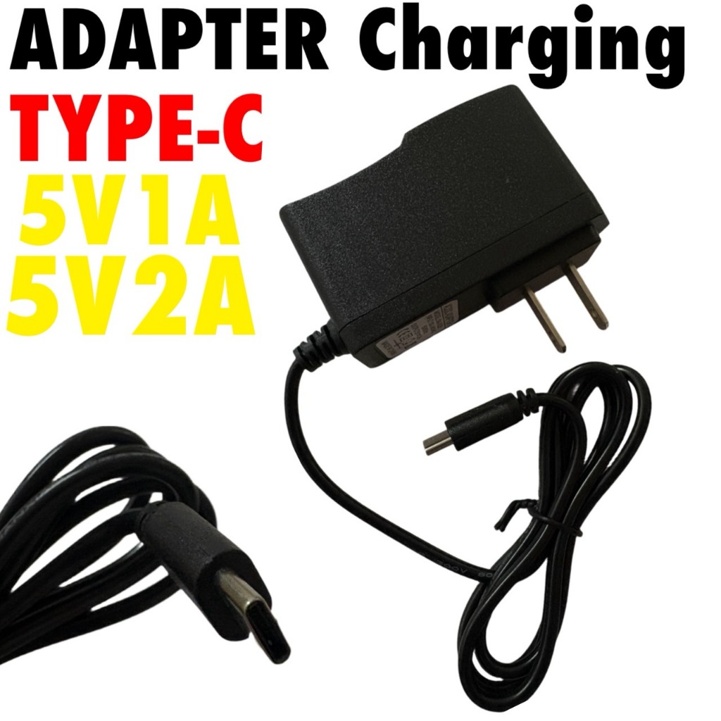Adapter 5V1A 5V2A หัวชาร์จ Type-c  สายยาว1เมตร