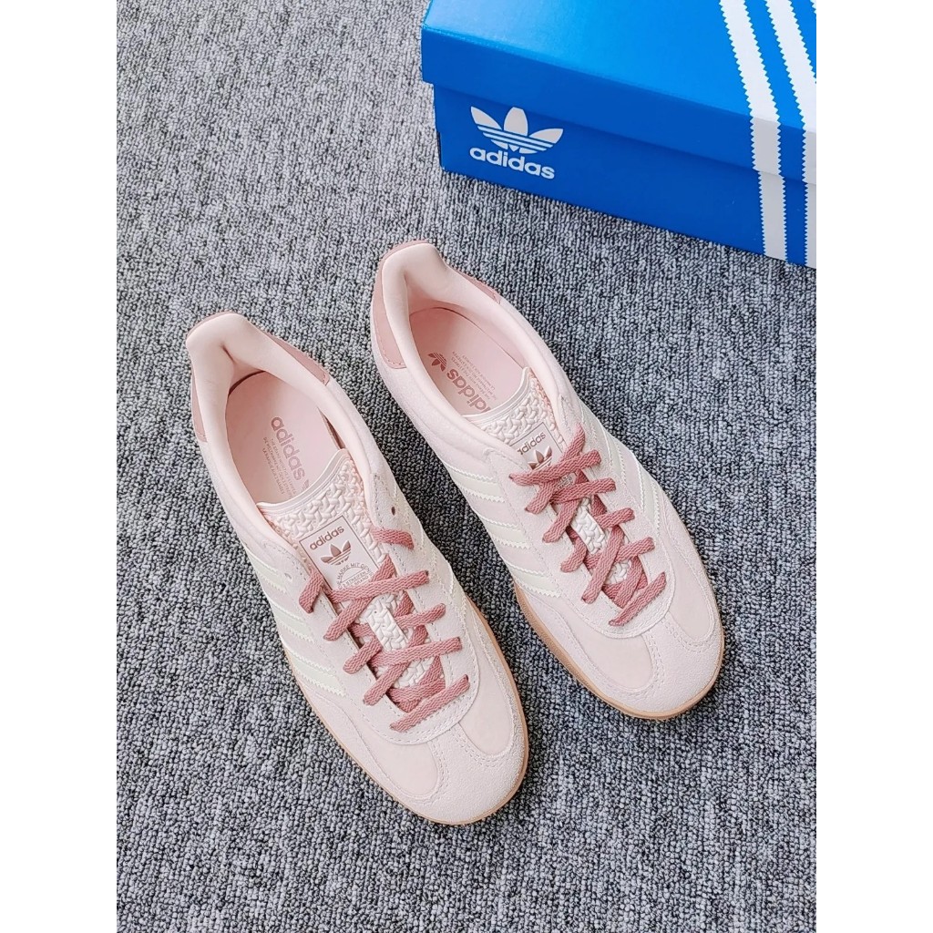 Adidas originals GAZELLE JR0232 รองเท้าผ้าใบส้นแบน รองเท้าลำลอง