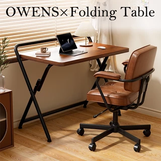 Owens💥โต๊ะพับได้ 80/60CM โต๊ะทํางาน ท่อเหล็กหนา ไม่ต้องติดตั้ง ห้องนอนบ้าน ห้องนั่งเล่น Folding Table