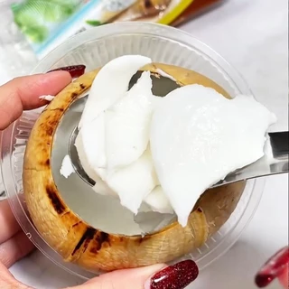 🇹🇭Oishi-fresh🥥มะพร้าวเผา ปลอดสารพิษ 1 ลูก เนื้อหนา รสชาตินุ่ม หวาน หอม สด ใหม่ ใยอาหารสูง หวานออร์แกนิค เคลมได้ 1-2 วัน