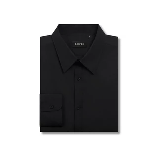 DAPPER เสื้อเชิ้ตแขนยาว Oxford ผ้าไม่ร้อน รีดง่าย ทรง Regular-Fit สีดำ (BSL/BK/984RE)