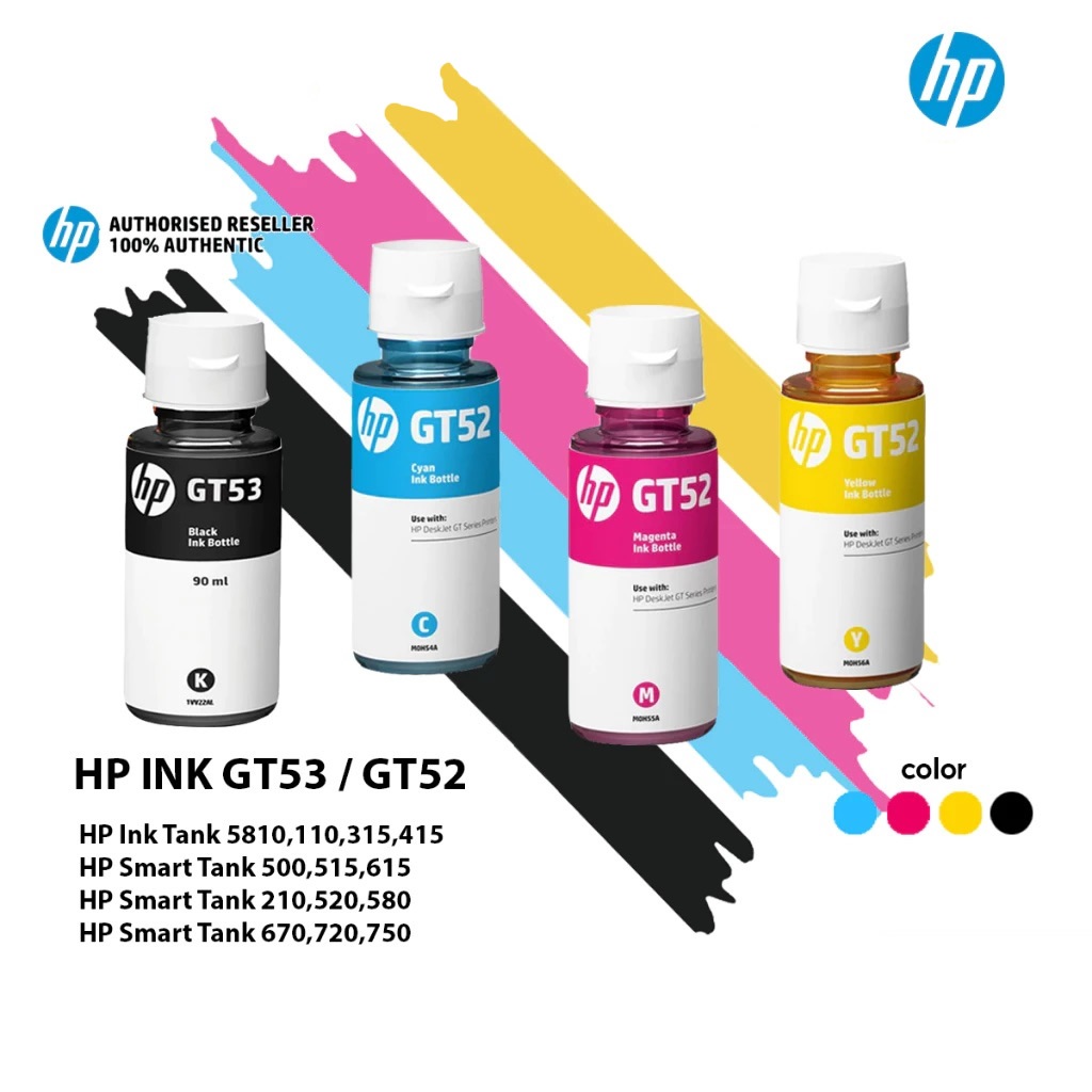 HP  GT53 GT52 หมึกแทงก์ HP tank 500 750 580 420 415 315 600 615 720 ตลับหมึก หมึกพิมพ์ อุปกรณ์สำนักง