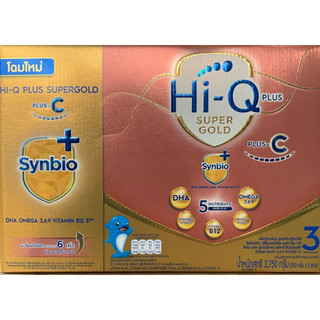 นมผง ไฮคิว ซูเปอร์โกลด์ พลัสซี ซินไบโอโพรเทก สูตร 3 2750 กรัม  Hi-Q Super gold plus C SynbioProteq สูตร 3 2750 g