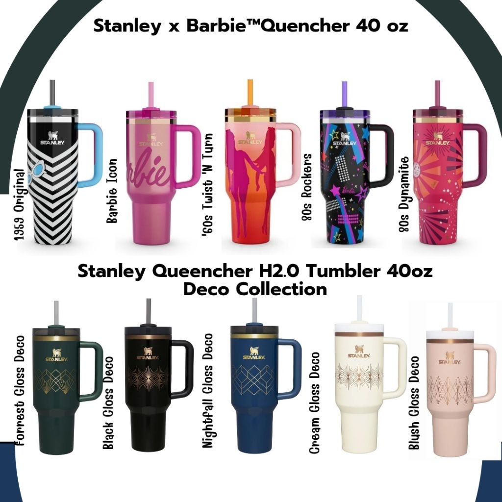 (พร้อมส่ง ของแท้นำเข้า🇺🇸)Stanley x Barbie™Quencher 40 oz / Stanley Quencher H2.0 Tumbler40oz แก้วเก็