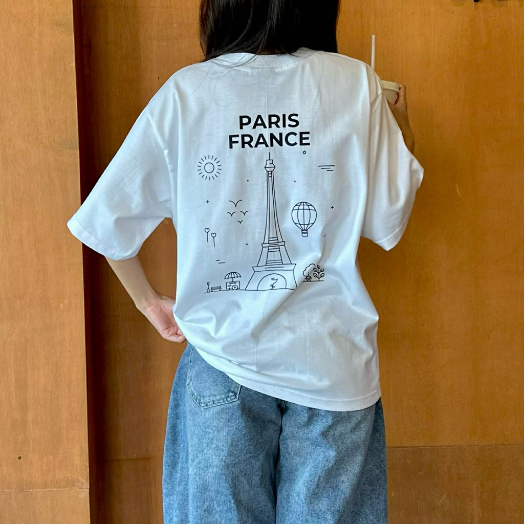 myyoungs - Paris France(oversized) เสื้อยืดโอเวอร์ไซส์