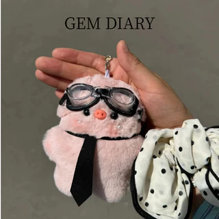 GEM DIARY ส่งเร็ว🚚พวงกุญแจตุ๊กตาจี้ตุ๊กตาหมูสีชมพู จี้ประณีต อุปกรณ์เสริมน่ารักของเด็กผู้หญิง
