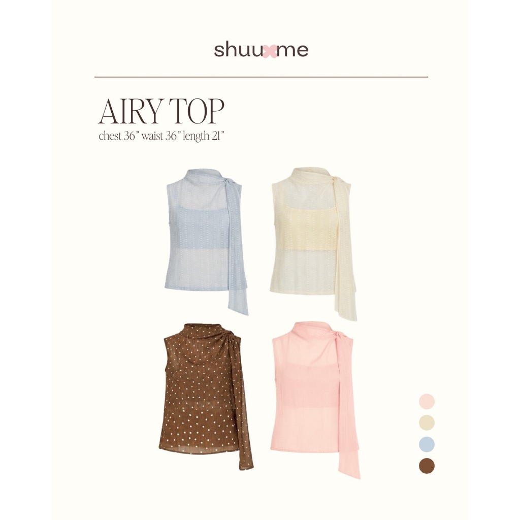 SHUUXME Airy top (เสื้อคอปีนพร้อมซับใน)