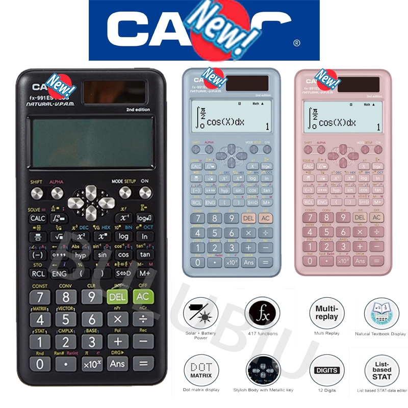 【COD】เครื่องคิดเลขวิทยาศาสตร์ Fx-991es plus 2nd Edition รุ่นใหม่! เครื่องคิดเลขวิทยาศาสตร์ Casio ของแท้