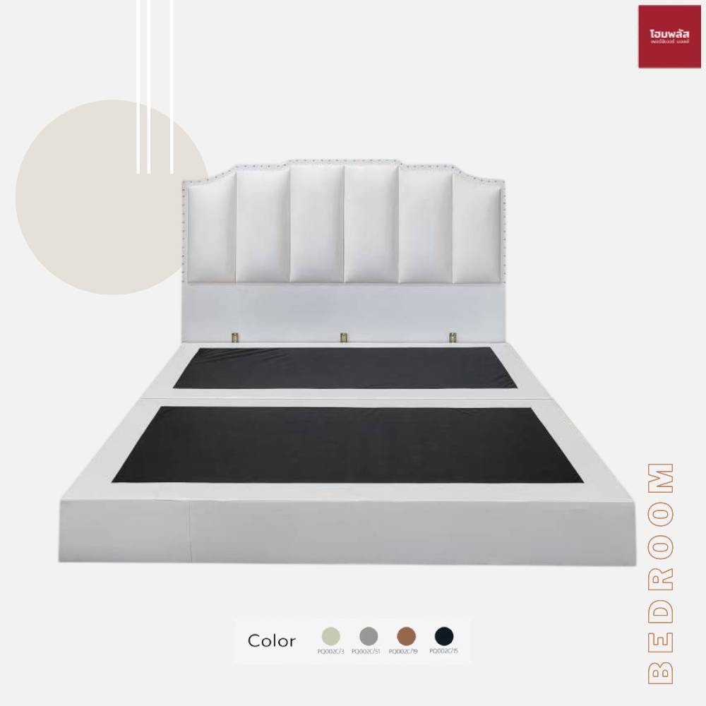 🔥โปร 3.3🔥ราคาโรงงาน!! เตียงหัวเบาะ Dhaka( 6 ฟุต) เรียบหรู ดีไซน์ทันสมัย โครงสร้างแข็งแรงทนทาน หัวเตี