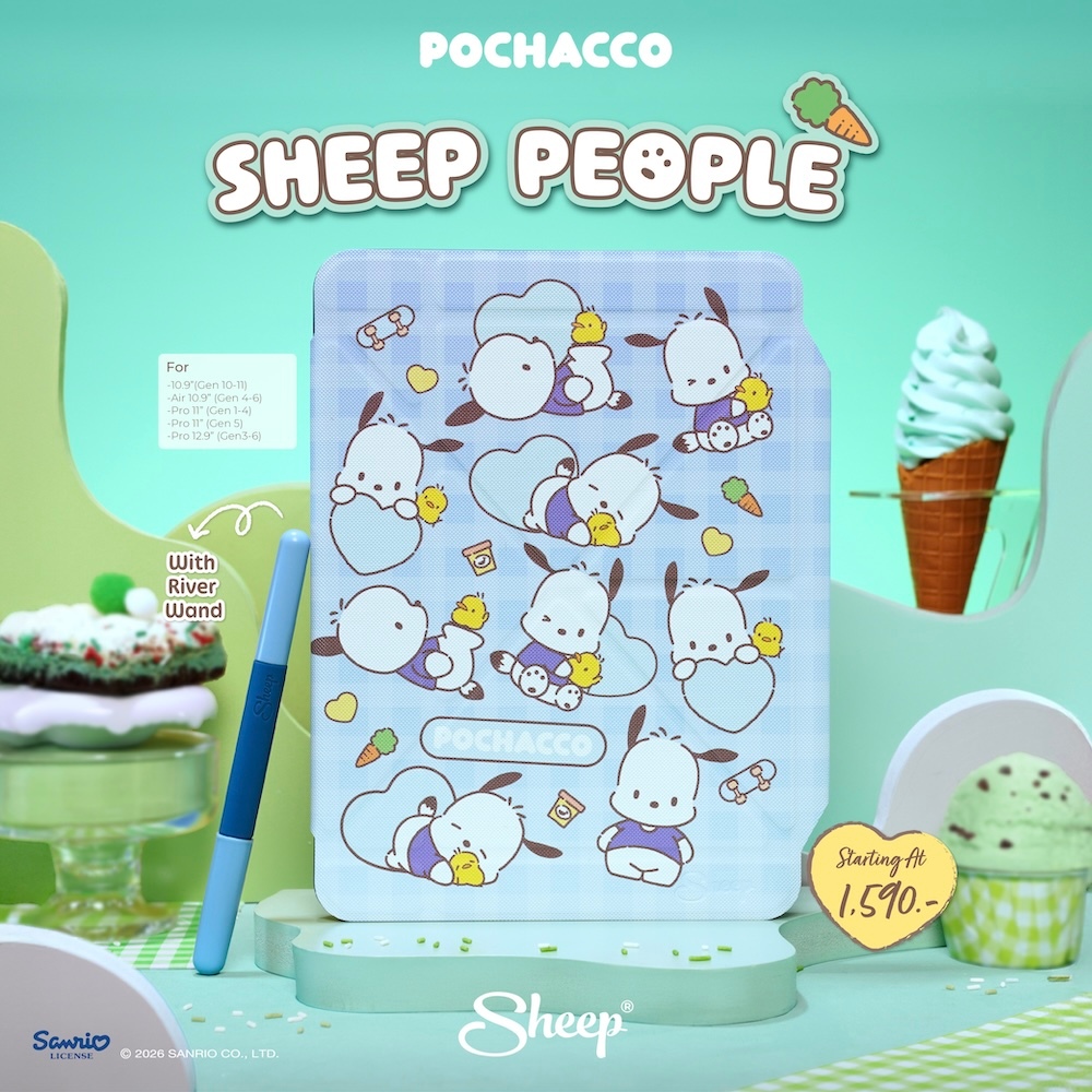 [People Pochacco] Pochacco Collection เคสสำหรับไอแพด Peopleเคสเก็บปลอกปากกาได้ ฟรีปลอกปากกาCase For 