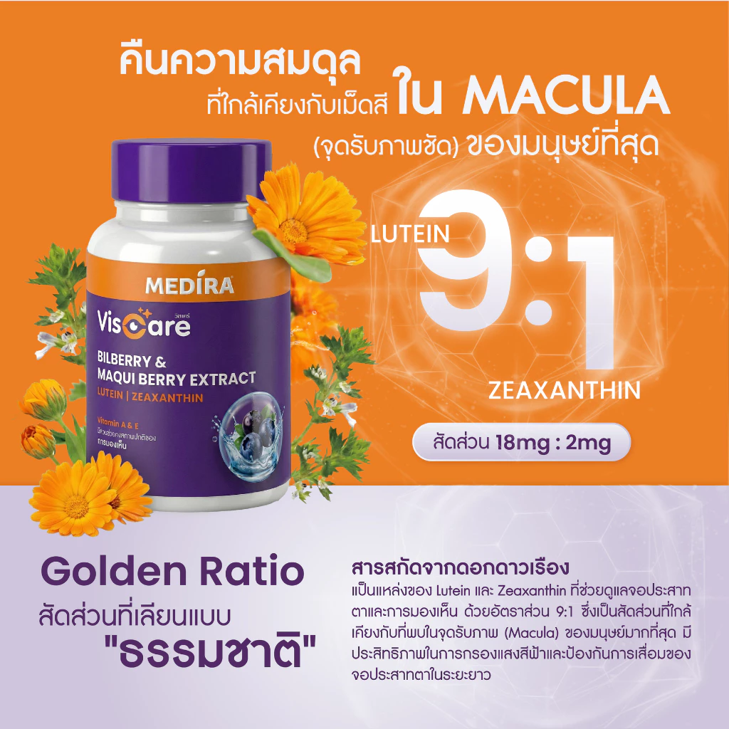 [ลดแรง 30%] Medira Viscare วิตามินบำรุงสายตา เพิ่มความชุ่มชื้น ปกป้องจากแสงสีฟ้า  by 4Care thumbnail 7