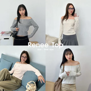 🎐 Renee Top เสื้อริ้วปาดไหล่