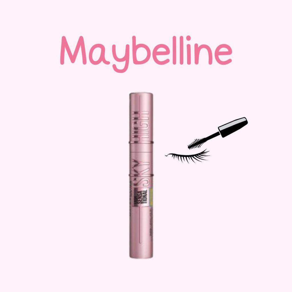 A004-มาสคาร่า Maybelline Sky High ขนตายาวงอนเด้ง หัวแปรงเข้าถึงทุกองศา กันน้ำ 6 มล.