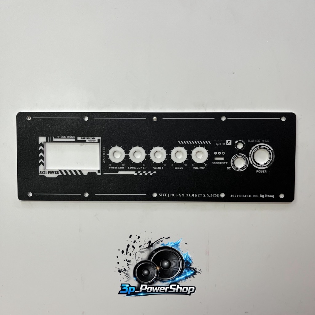 แผ่นเพลทลำโพง Bluetooth DIY รุ่น AS21-DIGITAL สีดำ ผิวทราย