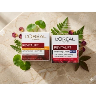 Loreal Paris Revitalift Cream 50G ลอรีอัล ปารีส รีไวทัลลิฟท์ เดย์ครีม 50 มล. + ไนท์ครีม 50 มล.