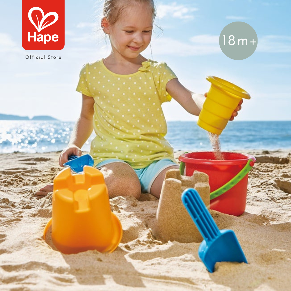 Hape 5-in-1 Beach Set	ชุดตักทราย 5 ชิ้น ซ้อนเก็บได้	18M+ รูปที่ 3