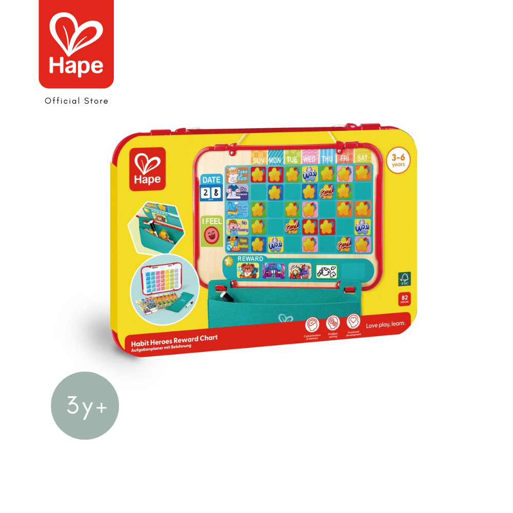 Hape - Habit Heroes Reward Chart لوحة بناء العادات والانضباط 3Y+ صورة 8