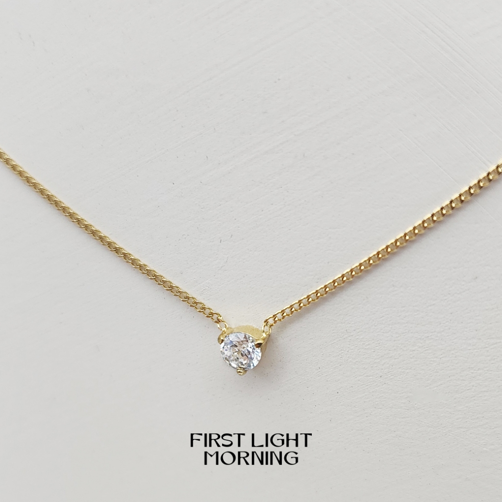 First Light Morning : Gem Necklace สร้อยสแตนเลส พร้อมจี้