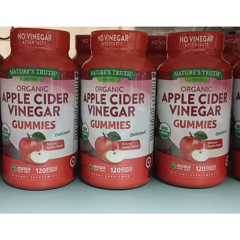(พร้อมส่ง) Nature‘s Truth Organic Apple Cider Vinegar 120 Gummies.