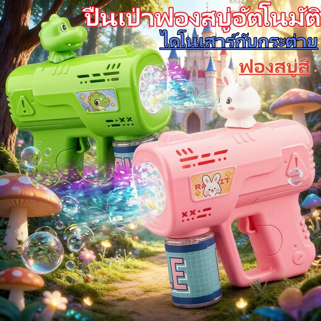 จัดส่งทันที+COD ปืนเป่าฟอง ปืนยิงฟอง ปืนฟองสบู่  ปืนฟองน้ํา ปืนพ่นฟอง เครื่องเป่าฟอง ฟองมหาศาล ของขวัญของเล่นสำหรับเด็ก