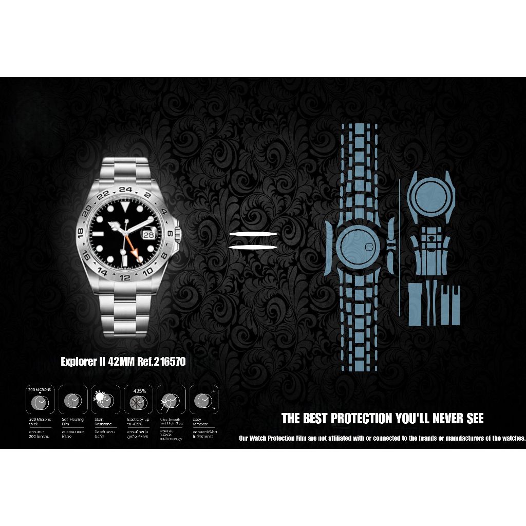 ฟิล์มป้องกันรอยนาฬิกา Watch Protection Film for สำหรับ Rolex Explorer II 42MM Ref. 216570