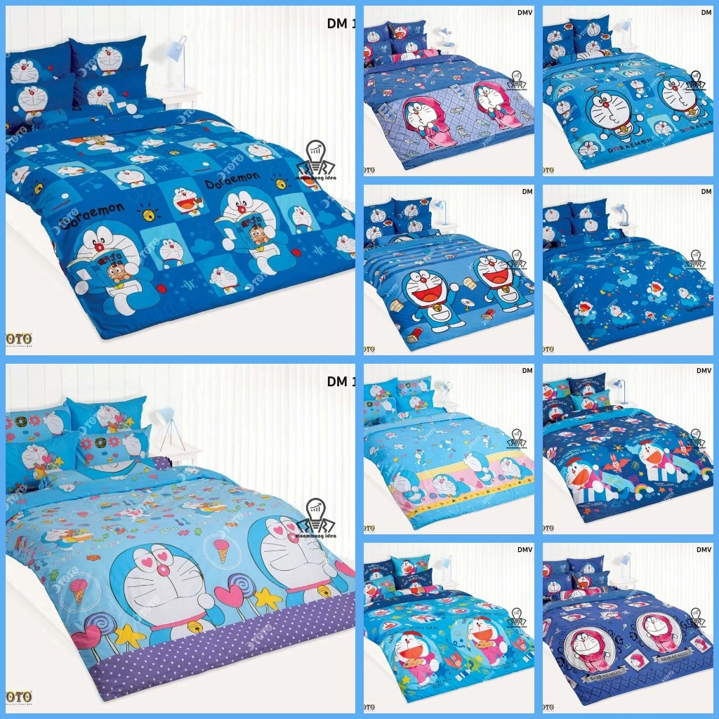 ชุดผ้าปูที่นอนพร้อมผ้านวม TOTO ลายโดราเอม่อน DM180 DM181 DM182 DM183 DMV178 DMV179