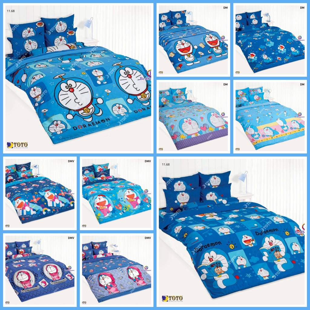 ผ้าปูที่นอน 3.5/5/6 ฟุต ลายโดราเอมอน Doraemon/TOTO 2026 DM172 DM173 DM180 DM181 DM182 DM183 DMV177 D