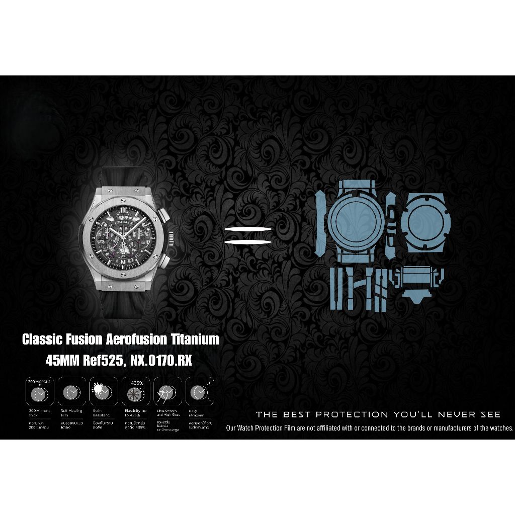 ฟิล์มป้องกันรอยนาฬิกา Watch Protection Film for Hublot Classic Fusion Aerofusion Titanium 45mm 525.N
