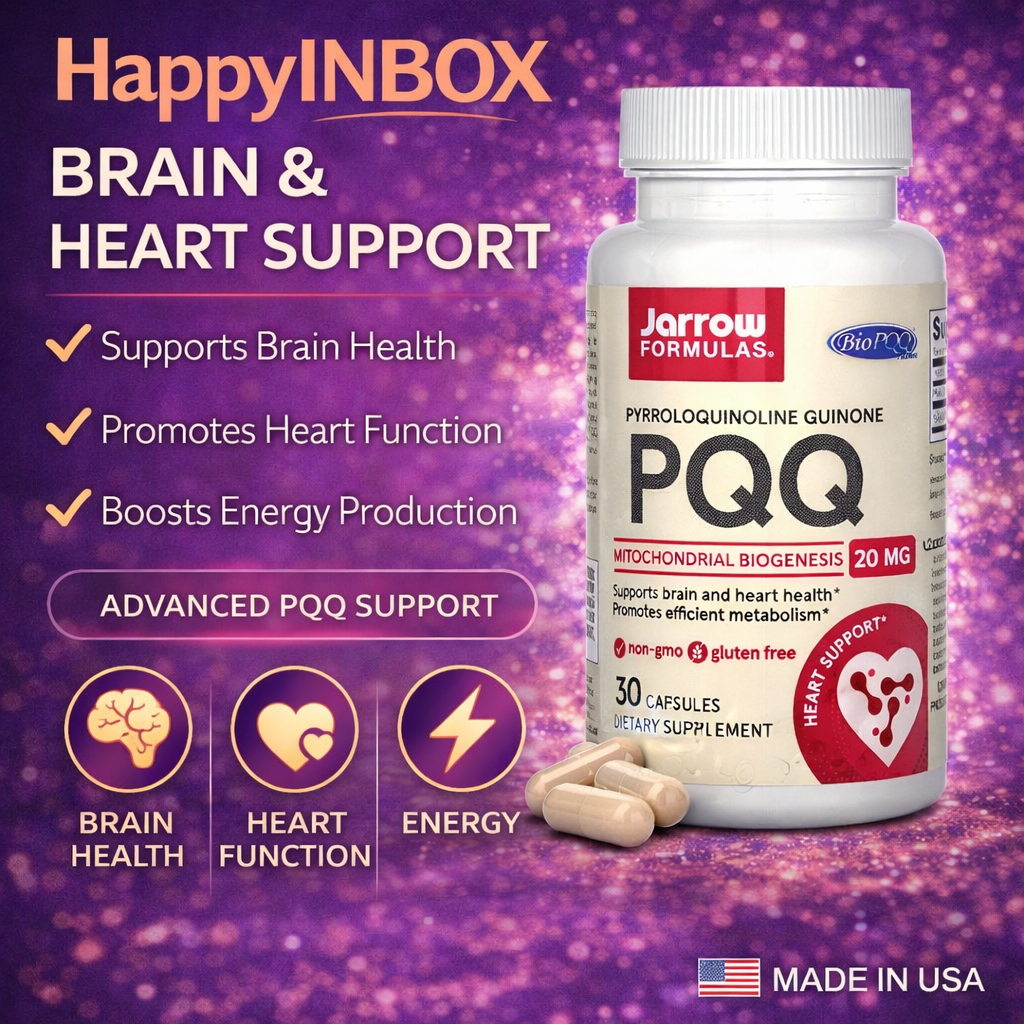 🧠 Jarrow Formulas PQQ 20 mg เสริมพลังสมอง หัวใจ และพลังงานระดับเซลล์