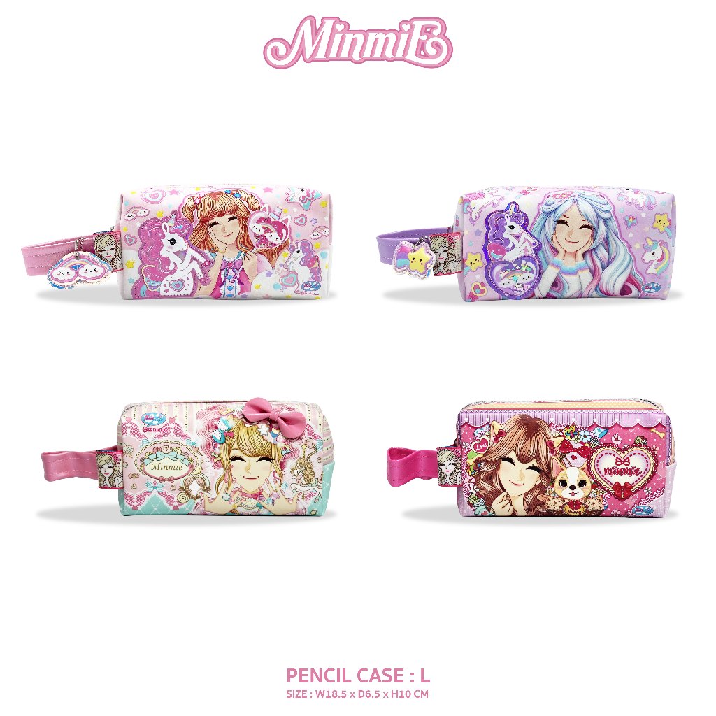 Minmie กล่องดินสอมีหูหิ้ว น่ารักลายเจ้าหญิง แข็งแรงทนทาน กันน้ำได้ ลิขสิทธิ์แท้ของไทย