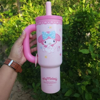 พร้อมส่ง แก้วน้ำสแตนเลสซานริโอ้มีหูจับ เคลือบเซรามิก 1200 มล สแตนเลส304 650ml ลายลิขสิทธิ์แท้