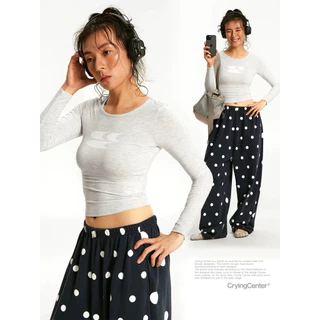 CryingCenter เสื้อยืดคอกลมไหล่กว่าง Baby Tee "On Cloud" Base Layer 2026