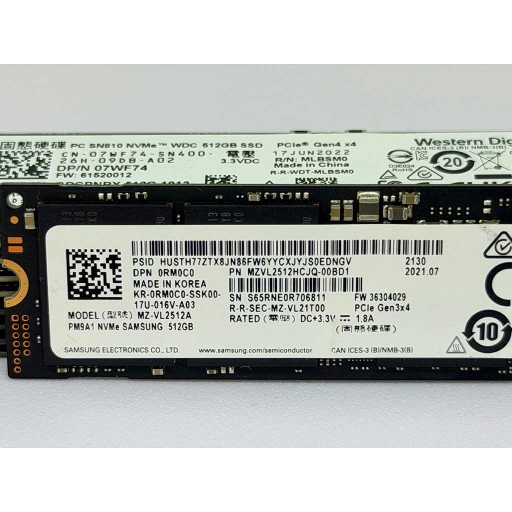 Samsung PM9A1 SSD แบบ M.2 NVMe PCIe Gen4 x4 Samsung 980 PRO 7,000 MB/s 5,200 MB/s